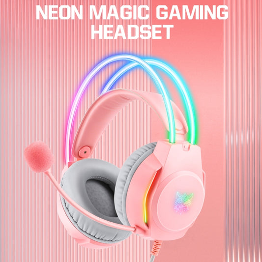X26 USB+3.5mm RGB Wired Gaming Headset(Pink) by buy2fix