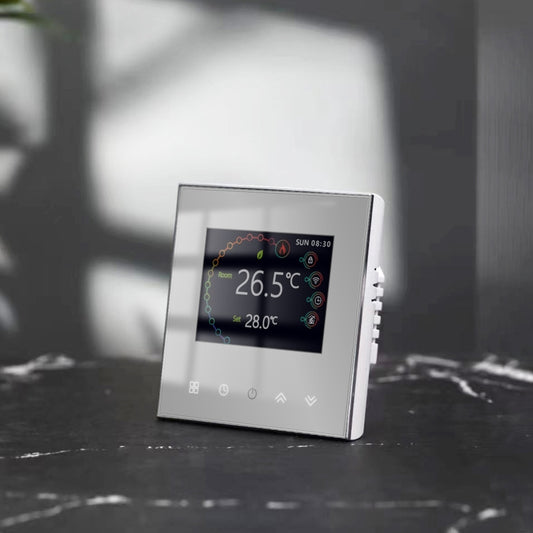 BHT-2002GBLM 220V Smart Home Heating Thermostat Electric Heating WiFi Thermostat with External Sensor Wire(White) by buy2fix