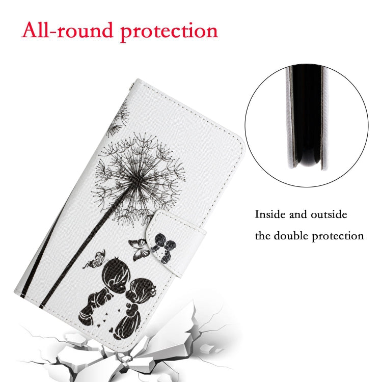 For Xiaomi Redmi Note 12 4G Global Colored Drawing Pattern Flip Leather Phone Case(Dandelion) by buy2fix