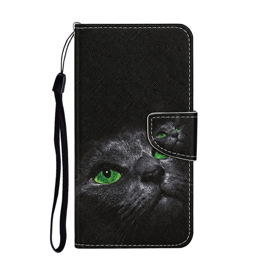 For Xiaomi Redmi Note 12 5G Global/Poco X5 Colored Drawing Pattern Flip Leather Phone Case(Black Cat) by buy2fix