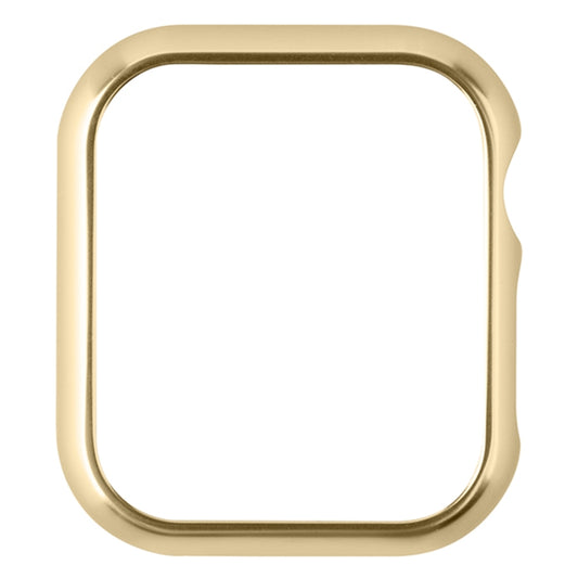 For Apple Watch Series 9 / 8 / 7 41mm Mirror Hollow Watch Protective Case(Gold) by buy2fix