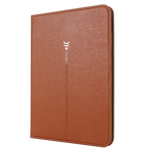 For iPad 2025 / 2022 GEBEI Silk Texture Flip Tablet Leather Case(Brown) by GEBEI