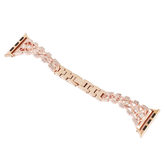 Copper Eye Metal Watch Band For Apple Watch Series 9&8&7 41mm / SE 3&SE 2&6&SE&5&4 40mm / 3&2&1 38mm(Gold) by buy2fix