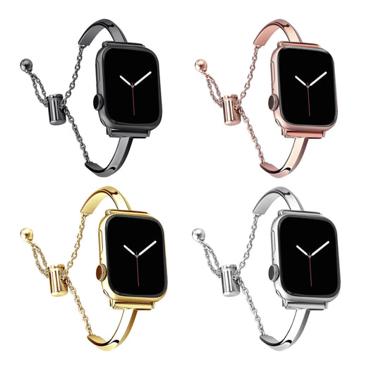 Stainless Steel Bracelet Watch Band For Apple Watch Ultra 49mm&Watch Ultra 2 49mm / Series 9&8&7 45mm / SE 3&SE 2&6&SE&5&4 44mm / 3&2&1 42mm(Black) by buy2fix