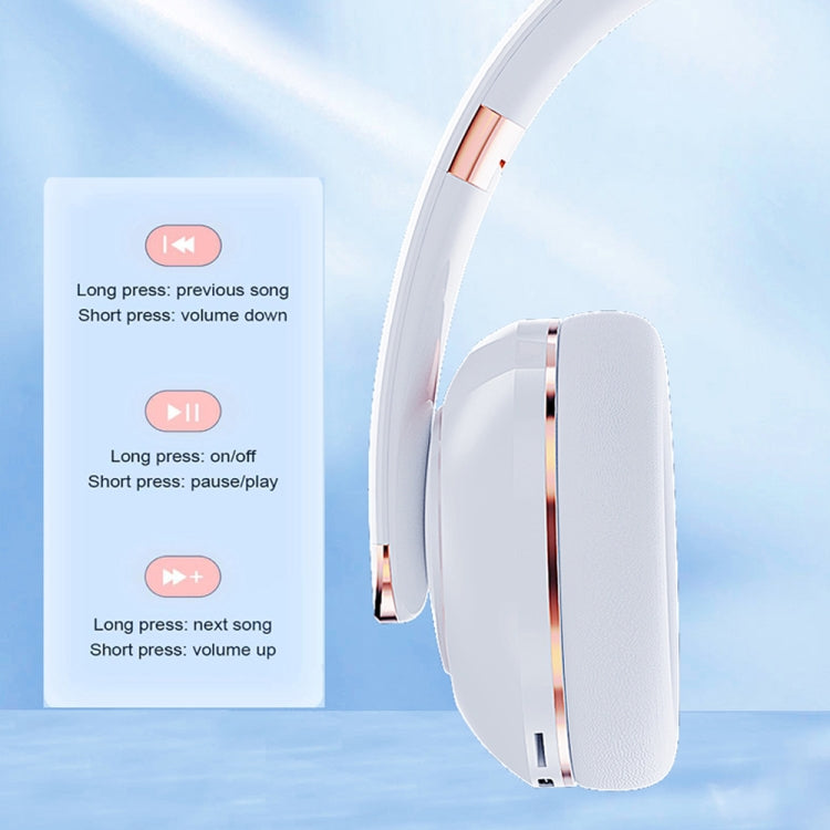 KE22 Folded Noise Reductiong Wireless Bluetooth Headphones(Pink) by buy2fix