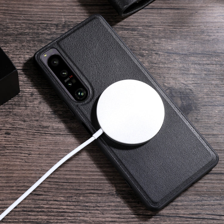 For Sony Xperia 1 IV Cloth Texture PU MagSafe Magnetic Phone Case(Red) by buy2fix