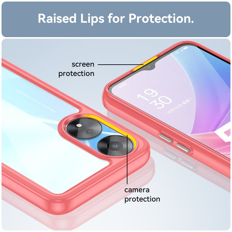 For OPPO A78 Colorful Series Acrylic + TPU Phone Case(Black) by buy2fix