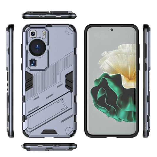 For Huawei P60 Punk Armor 2 in 1 PC + TPU Shockproof Phone Case with Invisible Holder(Grey) by buy2fix