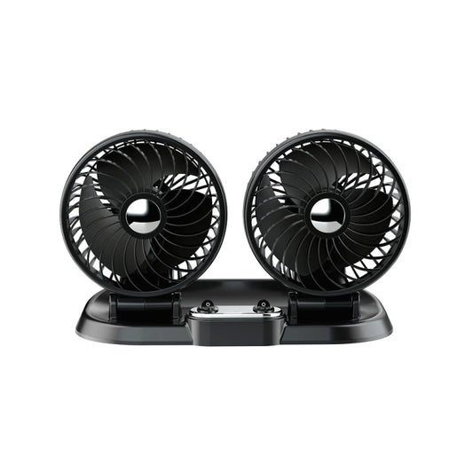 F622 Car Creative Folding Rotatable Double Head Electric Cooling Fan, Style:USB Universal by buy2fix