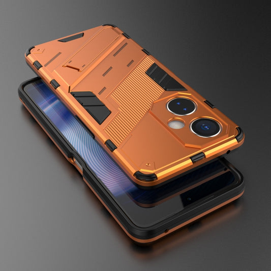 For OnePlus Nord CE 3 Punk Armor 2 in 1 PC + TPU Phone Case with Holder(Orange) by buy2fix