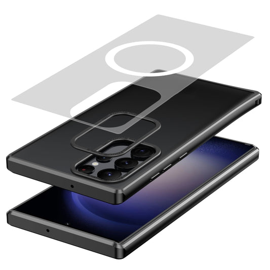 For Samsung Galaxy S23 Ultra 5G MagSafe Magnetic PC Phone Case(Black) by buy2fix