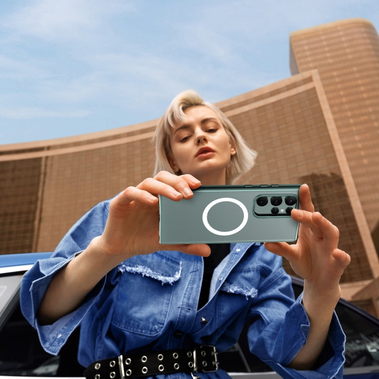 For Samsung Galaxy S23 Ultra 5G MagSafe Magnetic PC Phone Case(Green) by buy2fix