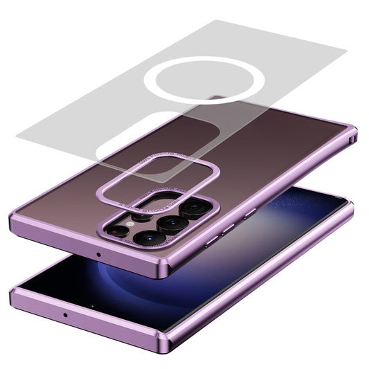 For Samsung Galaxy S23 Ultra 5G MagSafe Magnetic PC Phone Case(Purple) by buy2fix