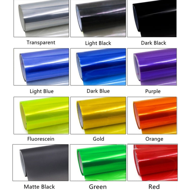 2pcs Car Headlight Protective Film Tail Light Film Motorcycle Fog Light Film, Size:30 x 100cm(Orange) by buy2fix