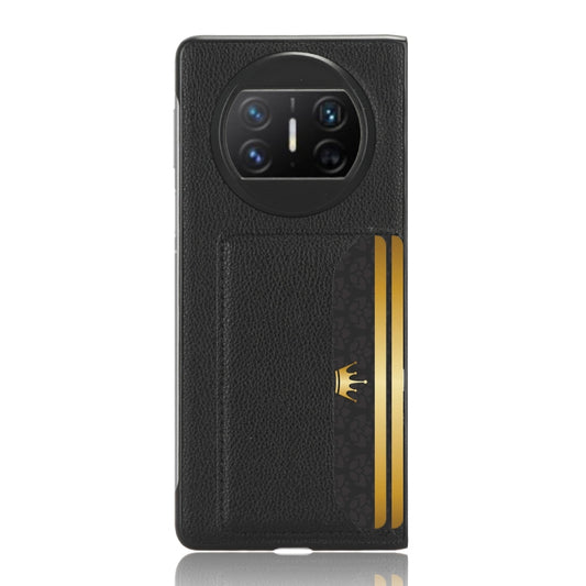 For Huawei Mate X3 Litchi Texture Card Slot Phone Case(Black) by buy2fix
