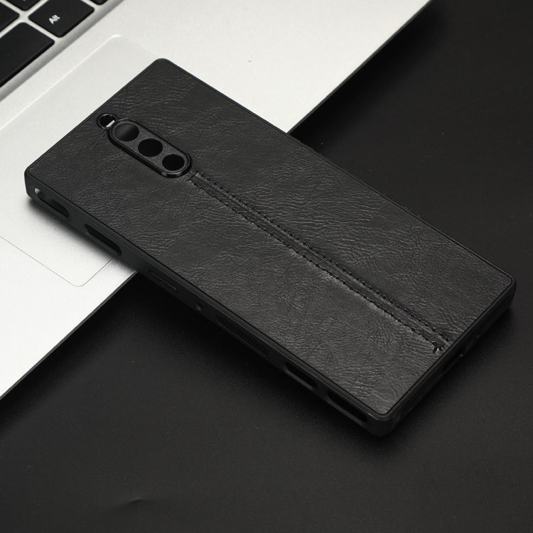 For ZTE nubia Red Magic 8 Pro Sewing Cow Pattern Skin PC + PU + TPU Phone Case(Black) by buy2fix