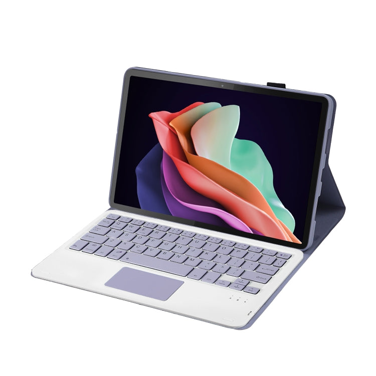 For Huawei MatePad 11 2023 AHW13-A Lambskin Texture Ultra-thin Detachable Bluetooth Keyboard Leather Case with Touchpad(Purple) by buy2fix