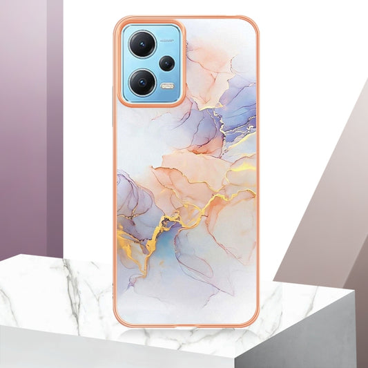 Electroplating IMD TPU Phone Case For Xiaomi Redmi Note 12 5G Global/Note 12 5G China/Poco X5 5G(White Marble) by buy2fix