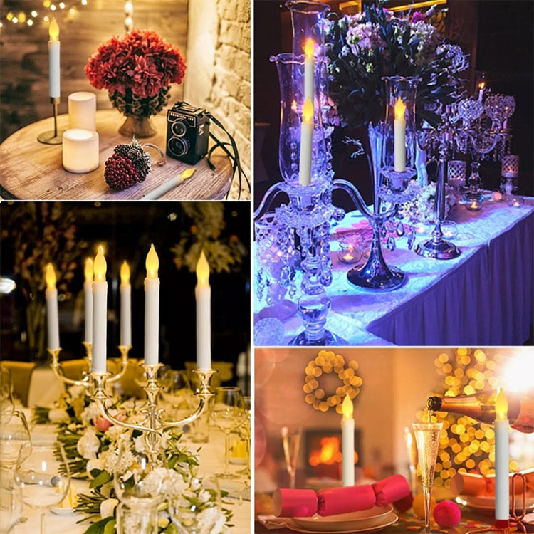 LED Electronic Candle Lights Flameless Long Rod Christmas Candle, Spec:Flashing Colorful Light by buy2fix