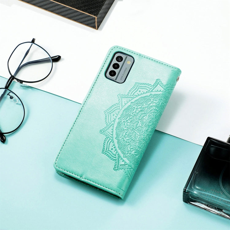For Nokia G22 Mandala Flower Embossed Leather Phone Case(Green) by buy2fix