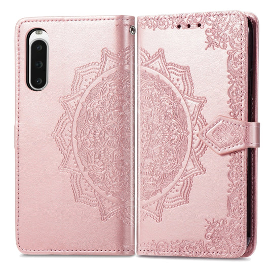 For Sony Xperia 10 IV Mandala Flower Embossed Leather Phone Case(Rose Gold) by buy2fix