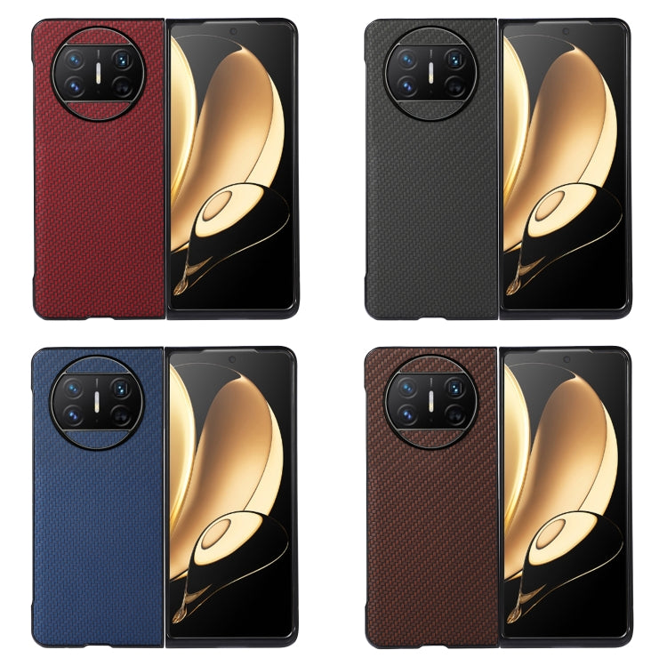 For Huawei Mate X3 Carbon Fiber Texture Shockproof Protective Phone Case(Blue) by buy2fix