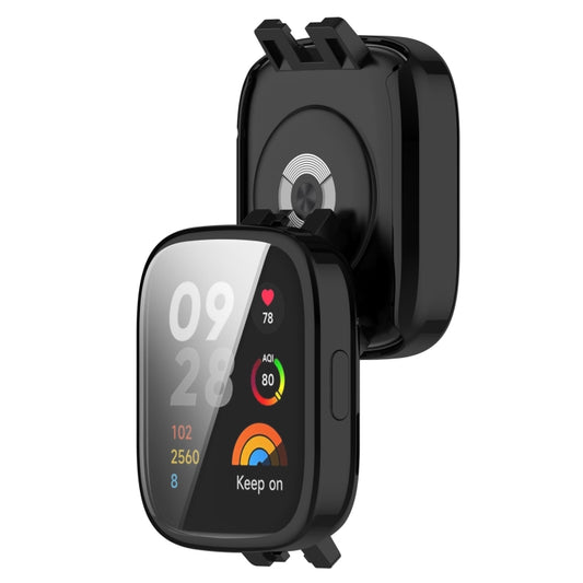For Redmi Watch 3 Full Coverage TPU Electroplating Watch Protective Case(Black) by buy2fix