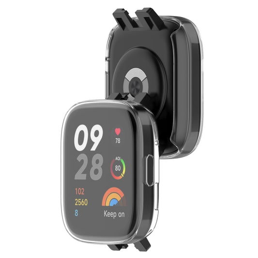 For Redmi Watch 3 Full Coverage TPU Electroplating Watch Protective Case(Transparent) by buy2fix