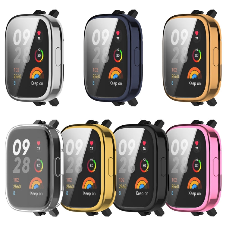 For Redmi Watch 3 Full Coverage TPU Electroplating Watch Protective Case(Black) by buy2fix