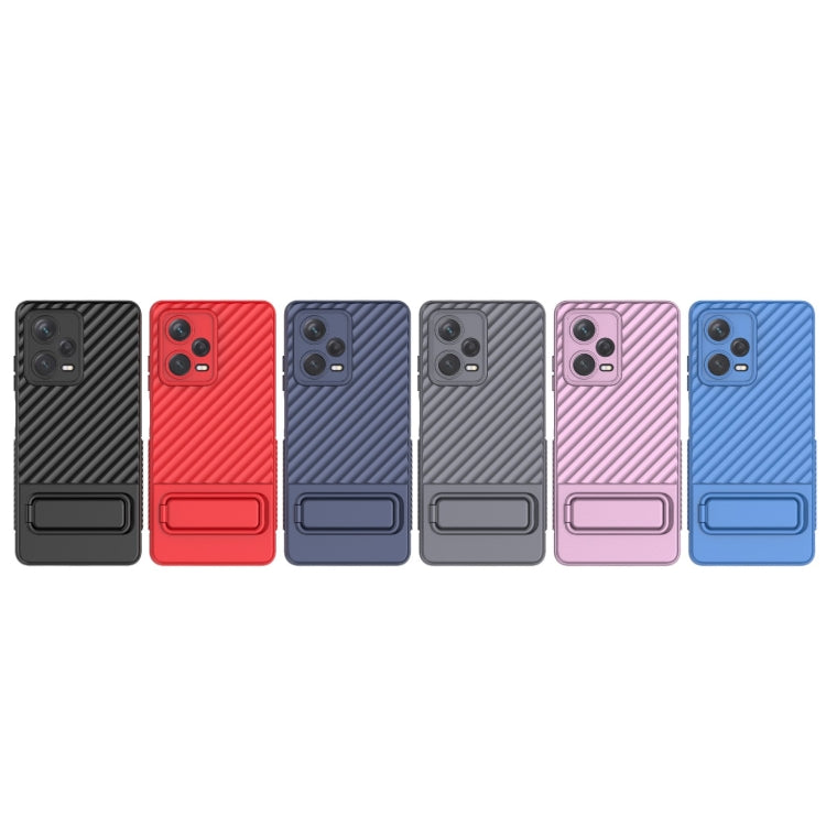 For Xiaomi Redmi Note 12 Pro+ Global Wavy Texture TPU Phone Case with Lens Film(Grey) by buy2fix