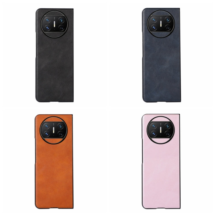 For Huawei Mate X3 Cowhide Texture PU Phone Case(Black) by buy2fix