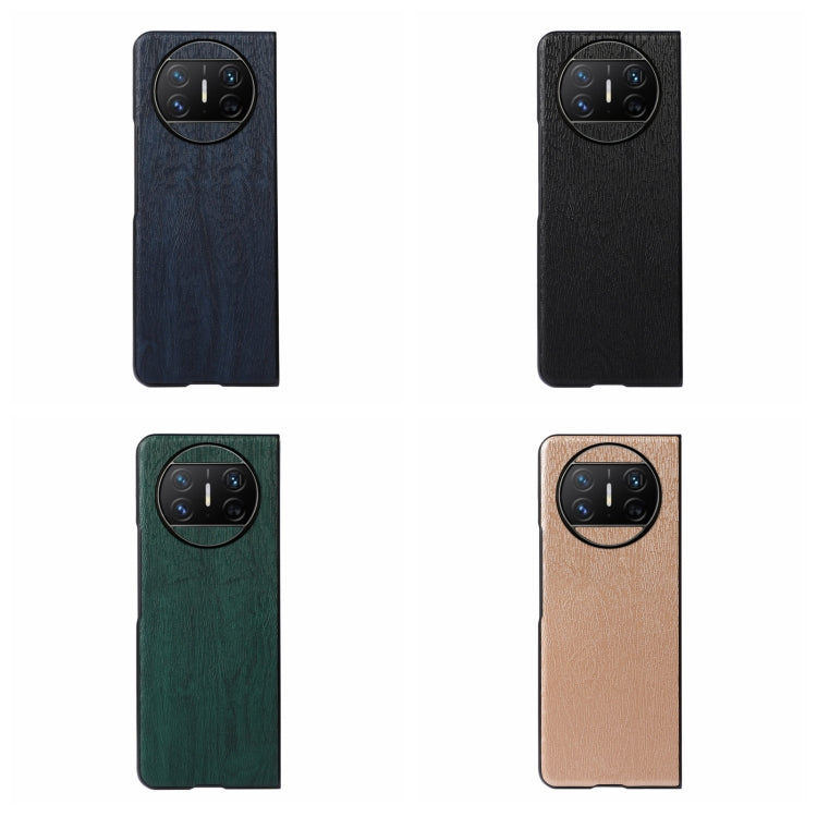 For Huawei Mate X3 Wood Texture PU Phone Case(Green) by buy2fix
