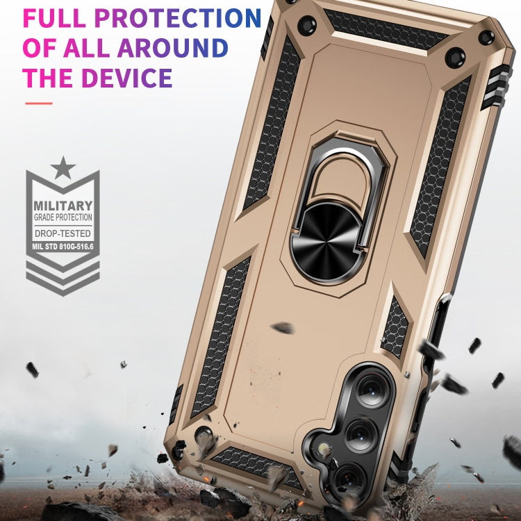 For Samsung Galaxy A24 4G Shockproof TPU + PC Phone Case(Gold) by buy2fix