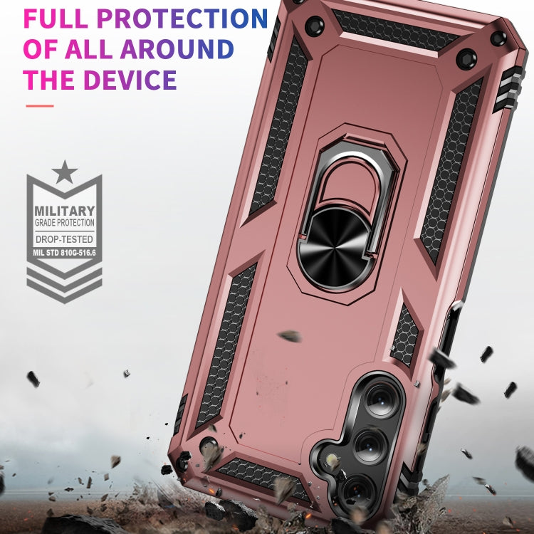 For Samsung Galaxy A24 4G Shockproof TPU + PC Phone Case(Rose Gold) by buy2fix