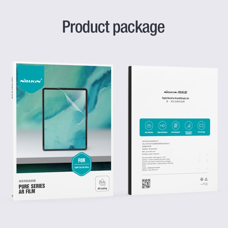 For Samsung Galaxy Tab S8 Ultra NILLKIN Pure Series Anti-reflection Tempered Tablet Glass Film by NILLKIN