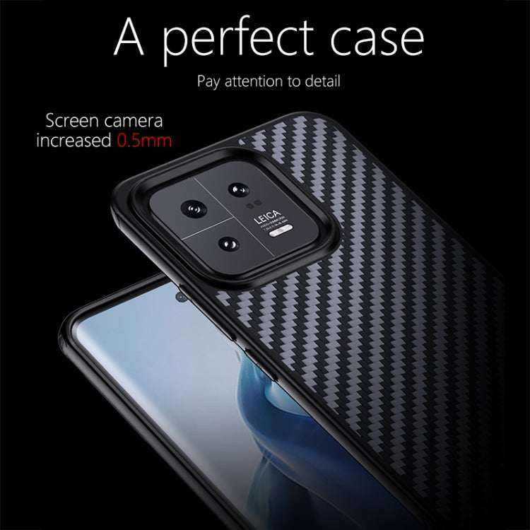 For Xiaomi 13 wlons Magsafe Carbon Fiber Kevlar TPU Phone Case(Black) by wlons