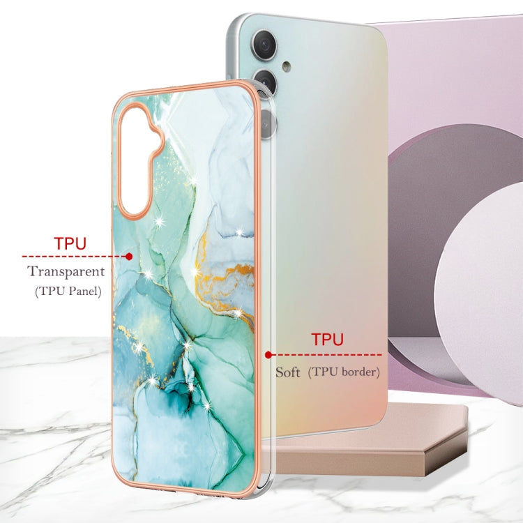 For Samsung Galaxy A24 Electroplating Marble Dual-side IMD Phone Case(Green 003) by buy2fix