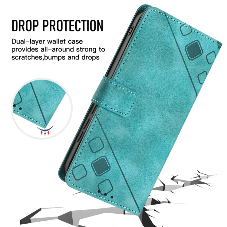 For OnePlus Ace 2 5G / 11R 5G Skin-feel Embossed Leather Phone Case(Green) by buy2fix