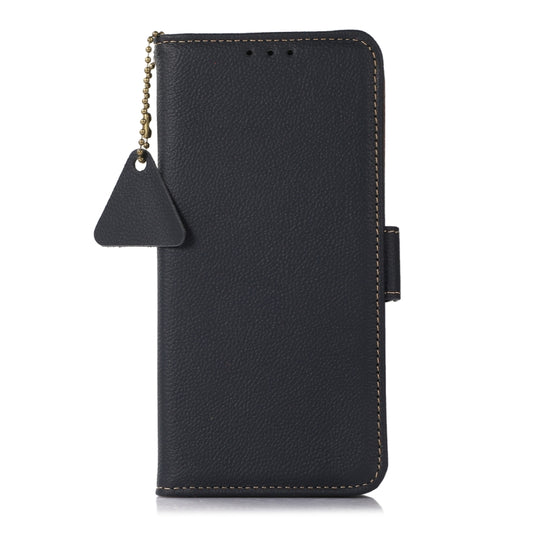 For Google Pixel 8 Pro Side-Magnetic TJ Genuine Leather RFID Phone Case(Blue) by buy2fix
