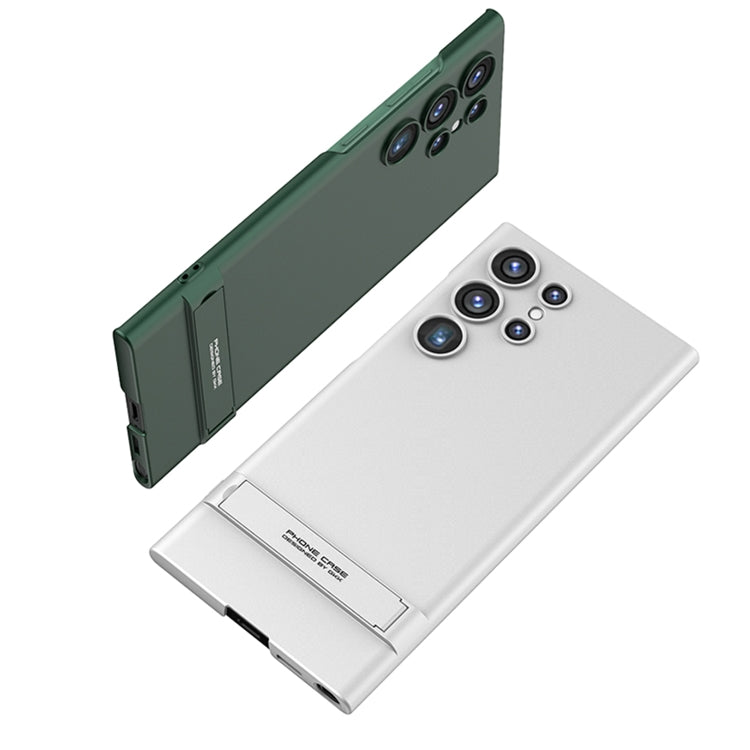 For Samsung Galaxy S23 Ultra 5G GKK Triumph Ultra Thin Full Coverage Phone Case with Stand(Green) by GKK