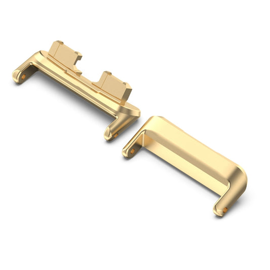 For Huawei Band 8 1 Pair Stainless Steel Metal Watch Band Connector(Gold) by buy2fix