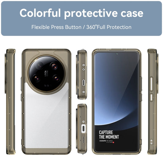 For Xiaomi 13 Ultra Colorful Series Acrylic + TPU Phone Case(Transparent Grey) by buy2fix