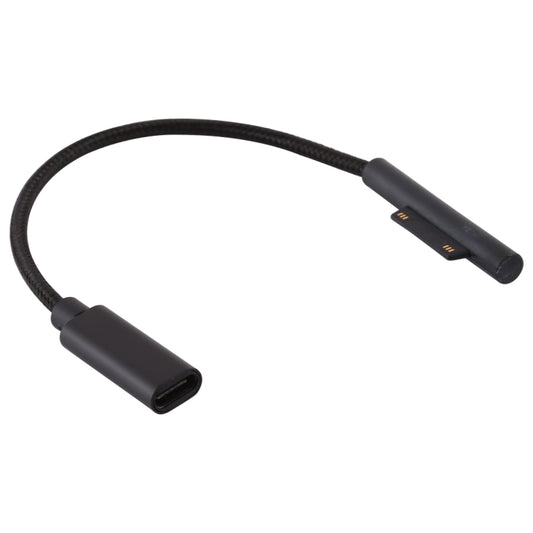 For Microsoft Surface Pro 7 / 6 / 5 to USB-C / Type-C Female Interfaces Power Charger Cable by buy2fix