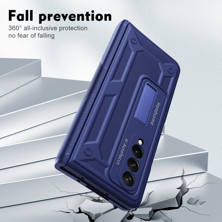For Samsung Galaxy Z Fold2 5G integrated Shockproof Phone Case with Hinge(Blue) by buy2fix