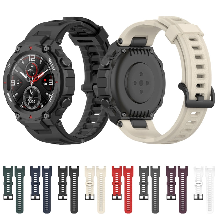 For Huami Amazfit T-Rex A1918 Tyrannosaurus Silicone Watch Band(Olive Green) by buy2fix