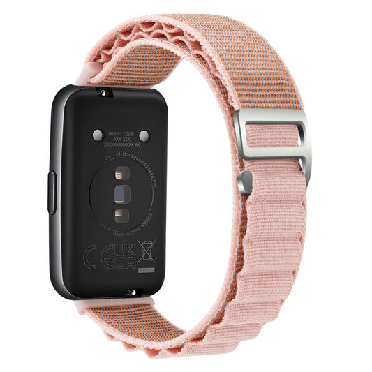 For Huawei Band 7 Loop Nylon Watch Band(Pink) by buy2fix