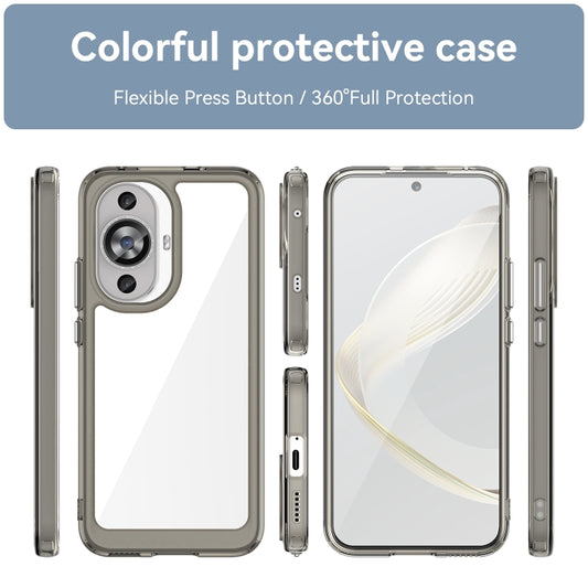 For Huawei Nova 11 Colorful Series Acrylic + TPU Phone Case(Transparent Grey) by buy2fix