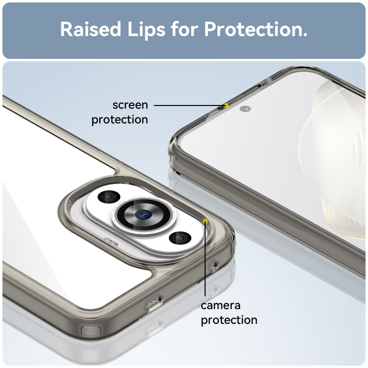 For Huawei Nova 11 Colorful Series Acrylic + TPU Phone Case(Transparent Grey) by buy2fix