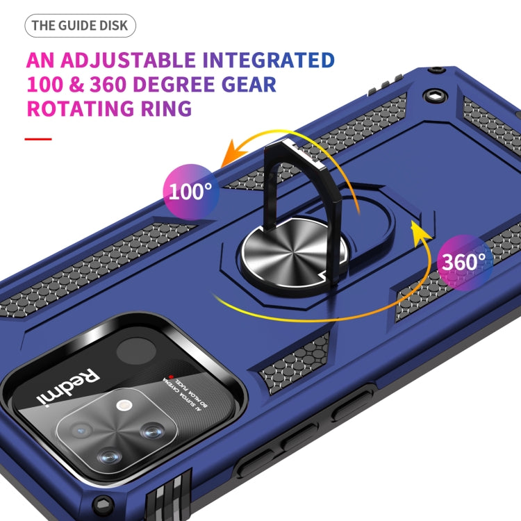 For Xiaomi Redmi 12C / 11A Shockproof TPU + PC Phone Case with Holder(Blue) by buy2fix