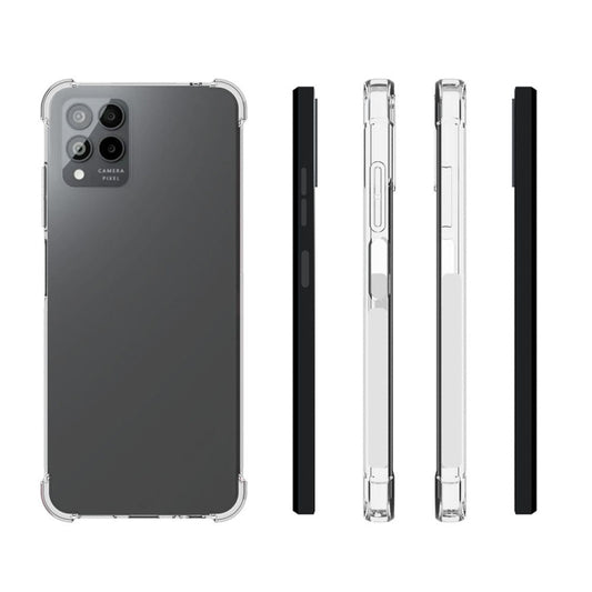 For T-Mobile Revvl 6 Pro 5G Shockproof Non-slip Thickening TPU Phone Case(Transparent) by buy2fix